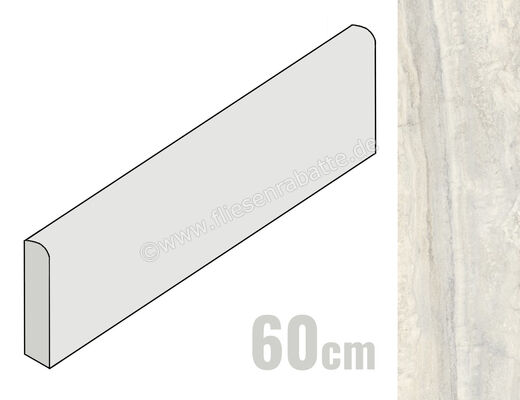  Sant Agostino Invictus Pearl 7.3x60 cm Sockel Matt Eben Naturale CSABINPE60 | 666517