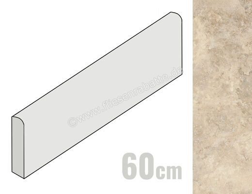  Sant Agostino Invictus Cross Beige 7.3x60 cm Sockel Eben Krystal CSABICBK60 | 666556