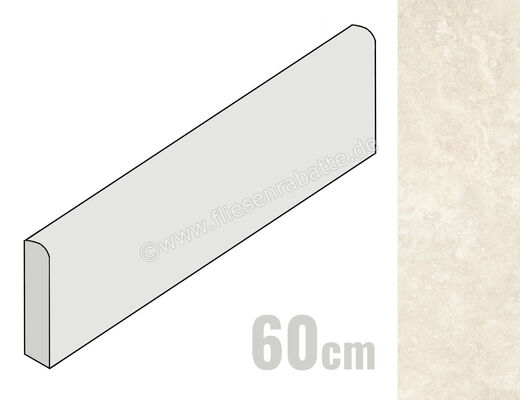  Sant Agostino Invictus Cross Ivory 7.3x60 cm Sockel Eben Naturale CSABICIV60 | 666562