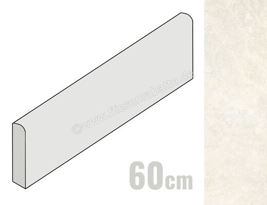  Sant Agostino Invictus Cross White 7.3x60 cm Sockel Eben Krystal CSABICWK60 | 666574