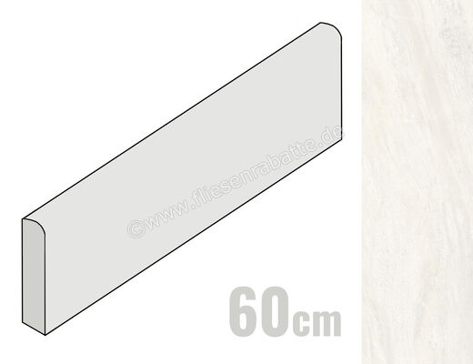  Sant Agostino Paradiso Ice 7.3x60 cm Sockel Matt Eben Naturale CSABPICE60 | 667198