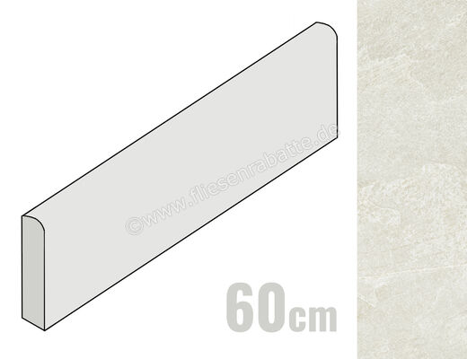  Marca Corona Arkiquartz Arctic 7.2x60 cm Sockel Matt Strukturiert Naturale J102 | 667570