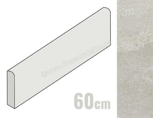 Marca Corona Arkiquartz Pearl 7.2x60 cm Sockel Matt Strukturiert Naturale J103 | 667573