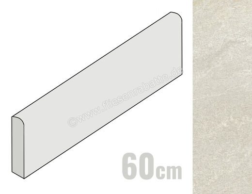 Marca Corona Arkiquartz Pumice 7.2x60 cm Sockel Matt Strukturiert Naturale J104 | 667576