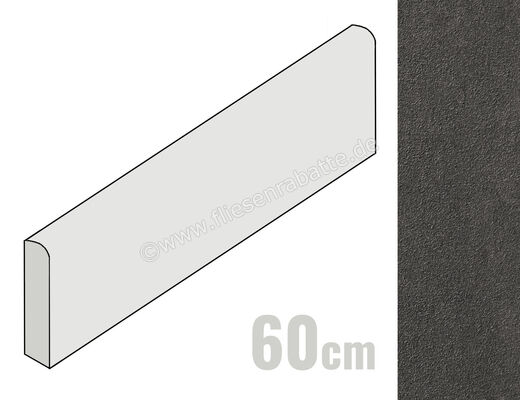  Marca Corona Arkistone Dark 7.2x60 cm Sockel Matt Strukturiert Naturale F040 | 668071