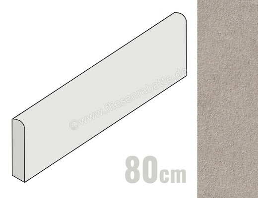  Marca Corona Arkistone Greige 7.2x80 cm Sockel Matt Strukturiert Naturale I774 | 668080