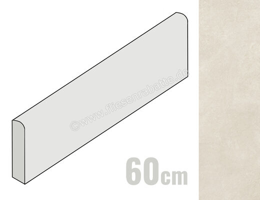  Marca Corona Logos White 7.2x60 cm Sockel Matt Eben Naturale K013 | 668482