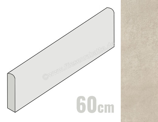  Marca Corona Logos Greige 7.2x60 cm Sockel Matt Eben Naturale K015 | 668488