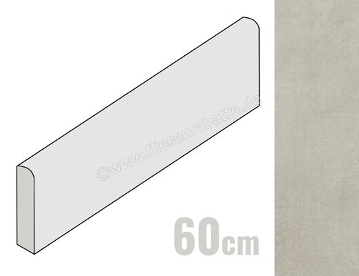  Marca Corona Logos Grey 7.2x60 cm Sockel Matt Eben Naturale K016 | 668491