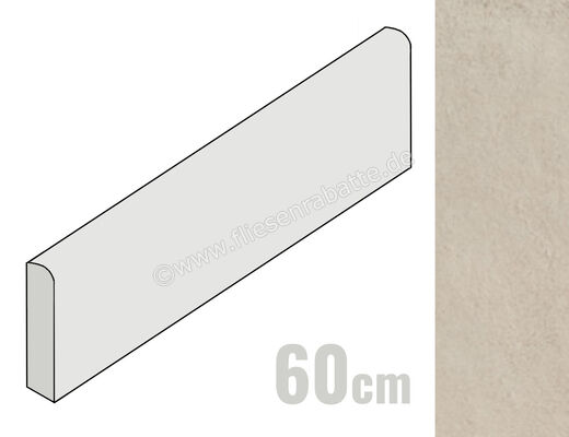  Marca Corona Stage Ivory 7.2x60 cm Sockel Matt Eben Naturale E254 | 668563