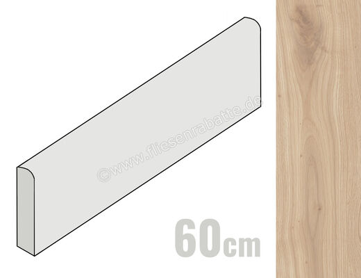  Marca Corona Elisir Beige 6x60 cm Sockel Matt Eben Naturale I215 | 668674
