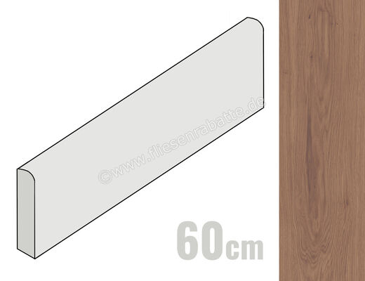  Marca Corona Elisir Bruno 6x60 cm Sockel Matt Eben Naturale I217 | 668680