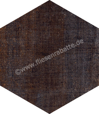  Marca Corona Textile Dark 21.6x25 cm Bodenfliese / Wandfliese Esagona Matt Strukturiert Naturale D568 | 669262