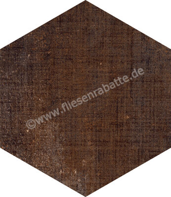  Marca Corona Textile Dark 21.6x25 cm Bodenfliese / Wandfliese Esagona Matt Strukturiert Naturale D568 | 669274