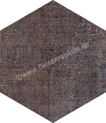  Marca Corona Textile Dark 21.6x25 cm Bodenfliese / Wandfliese Esagona Matt Strukturiert Naturale D568 | 669280