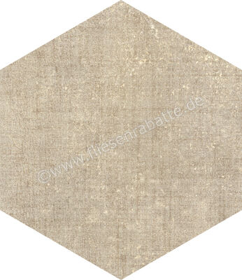  Marca Corona Textile Sand 21.6x25 cm Bodenfliese / Wandfliese Esagona Matt Strukturiert Naturale D569 | 669286