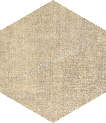  Marca Corona Textile Sand 21.6x25 cm Bodenfliese / Wandfliese Esagona Matt Strukturiert Naturale D569 | 669295