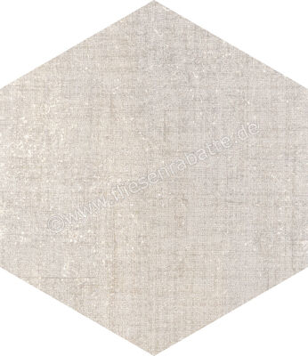  Marca Corona Textile Ivory 21.6x25 cm Bodenfliese / Wandfliese Esagona Matt Strukturiert Naturale D570 | 669310