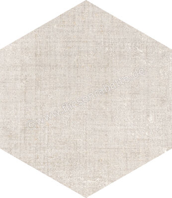  Marca Corona Textile Ivory 21.6x25 cm Bodenfliese / Wandfliese Esagona Matt Strukturiert Naturale D570 | 669316