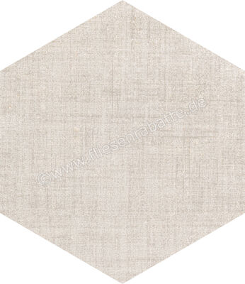  Marca Corona Textile Ivory 21.6x25 cm Bodenfliese / Wandfliese Esagona Matt Strukturiert Naturale D570 | 669322