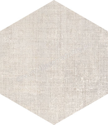 Marca Corona Textile Ivory 21.6x25 cm Bodenfliese / Wandfliese Esagona Matt Strukturiert Naturale D570 | 669325