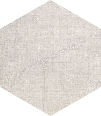  Marca Corona Textile Ivory 21.6x25 cm Bodenfliese / Wandfliese Esagona Matt Strukturiert Naturale D570 | 669328