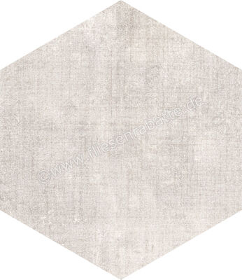  Marca Corona Textile Ivory 21.6x25 cm Bodenfliese / Wandfliese Esagona Matt Strukturiert Naturale D570 | 669331