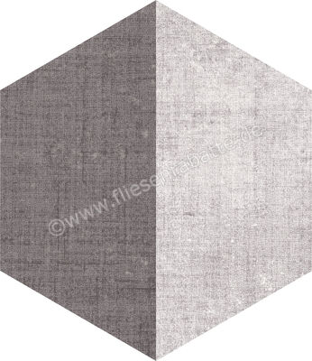  Marca Corona Textile Mehrfarbig 21.6x25 cm Bodenfliese / Wandfliese Esagona Triangle Mix Matt Strukturiert Naturale D627 | 669376