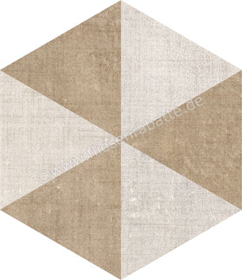  Marca Corona Textile Mehrfarbig 21.6x25 cm Bodenfliese / Wandfliese Mix Esagona Versione C Matt Strukturiert Naturale D629 | 669406
