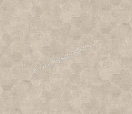  Marca Corona Textile Ivory 21.6x25 cm Bodenfliese / Wandfliese Esagona Matt Strukturiert Naturale D570 | 669433