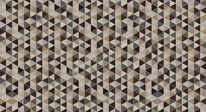  Marca Corona Textile Mehrfarbig 21.6x25 cm Bodenfliese / Wandfliese Esagona Triangle Mix Matt Strukturiert Naturale D627 | 669439