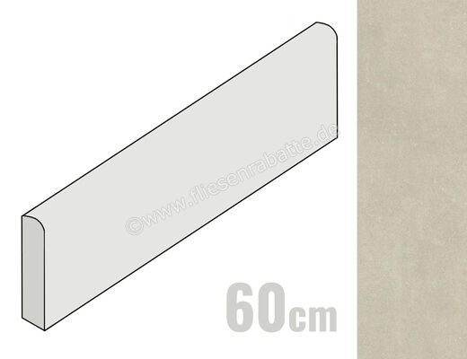  Marca Corona Desygn Beige 7.2x60 cm Sockel Matt Eben Naturale I480 | 669550