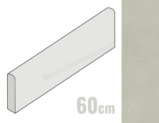  Marca Corona Stonecloud Ivory 7.2x60 cm Sockel Matt Eben Naturale F812 | 669694