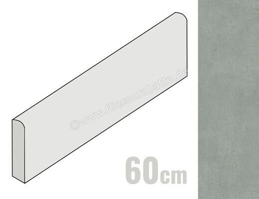  Marca Corona Stonecloud Grey 7.2x60 cm Sockel Matt Eben Naturale F813 | 669697