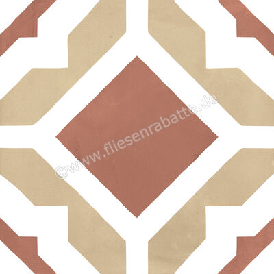  Marca Corona Terra.Art Tramonto Crema 20x20 cm Bodenfliese / Wandfliese Decor Geometrico Matt Eben Naturale I396 | 670390