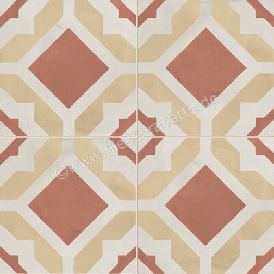  Marca Corona Terra.Art Tramonto Crema 20x20 cm Bodenfliese / Wandfliese Decor Geometrico Matt Eben Naturale I396 | 670396