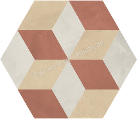  Marca Corona Terra.Art Tramonto Crema 21.6x25 cm Bodenfliese / Wandfliese Decor Cubo Matt Eben Naturale I423 | 670471