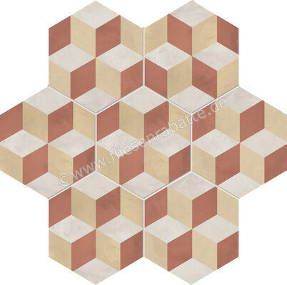  Marca Corona Terra.Art Tramonto Crema 21.6x25 cm Bodenfliese / Wandfliese Decor Cubo Matt Eben Naturale I423 | 670477
