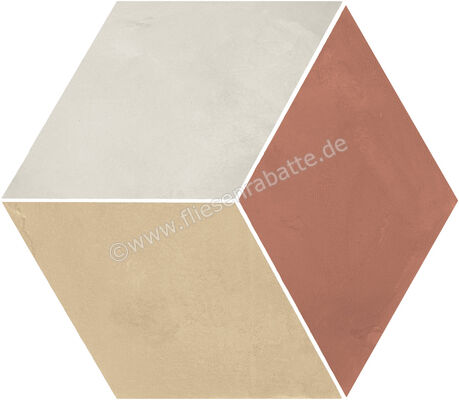  Marca Corona Terra.Art Tramonto Crema 21.6x25 cm Bodenfliese / Wandfliese Decor Rombo Matt Eben Naturale I426 | 670498