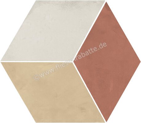 Marca Corona Terra.Art Tramonto Crema 21.6x25 cm Bodenfliese / Wandfliese Decor Rombo Matt Eben Naturale I426 | 670501