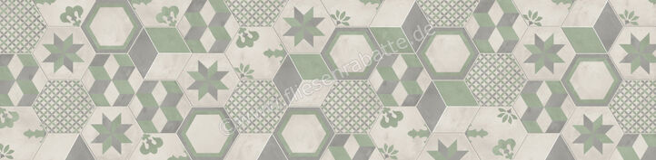  Marca Corona Terra.Art Sabbia Menta 21.6x25 cm Bodenfliese / Wandfliese Decor Mix Esagona Matt Eben Naturale I422 | 670612
