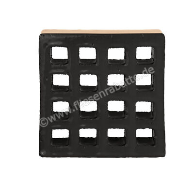  Marca Corona Arialuce Nero 12x12 cm Dekor 3D Pertuse Glänzend Strukturiert Glassa K452 | 670705