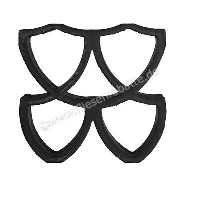  Marca Corona Arialuce Nero 20x20 cm Dekor 3D Curve Glänzend Strukturiert Glassa K453 | 670711