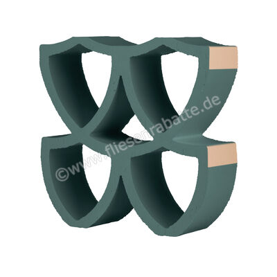  Marca Corona Arialuce Verde 20x20 cm Dekor 3D Curve Matt Strukturiert Naturale K456 | 670732