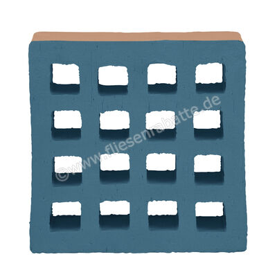  Marca Corona Arialuce Blu 12x12 cm Dekor 3D Pertuse Matt Strukturiert Naturale K458 | 670741