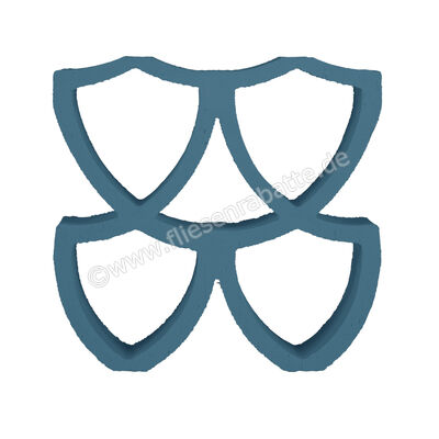  Marca Corona Arialuce Blu 20x20 cm Dekor 3D Curve Matt Strukturiert Naturale K459 | 670747