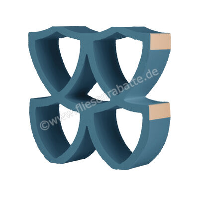  Marca Corona Arialuce Blu 20x20 cm Dekor 3D Curve Matt Strukturiert Naturale K459 | 670750