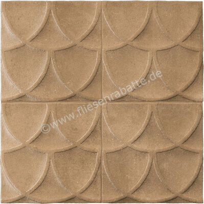  Marca Corona Terracreta Chamotte 20x20 cm Wandfliese Decori 3D Forma Matt Strukturiert Naturale J078 | 670822