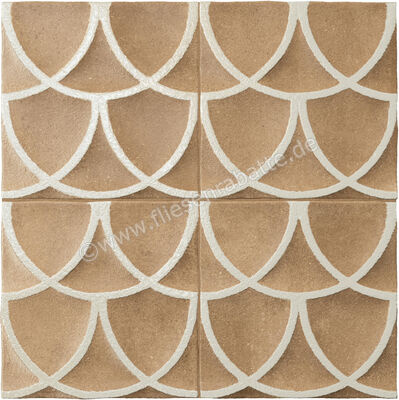  Marca Corona Terracreta Chamotte 20x20 cm Wandfliese Decori 3D Forma Matt Strukturiert Naturale J080 | 670837