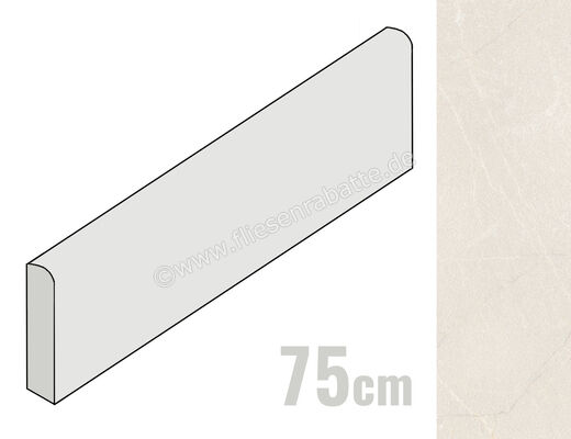  Marazzi Mystone Pietra Di Sicilia Beige 7x75 cm Sockel Matt Eben Naturale MQPN | 672316